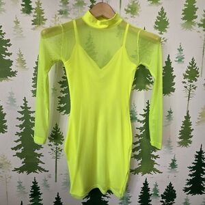 Windsor Neon Lime Mini Dress